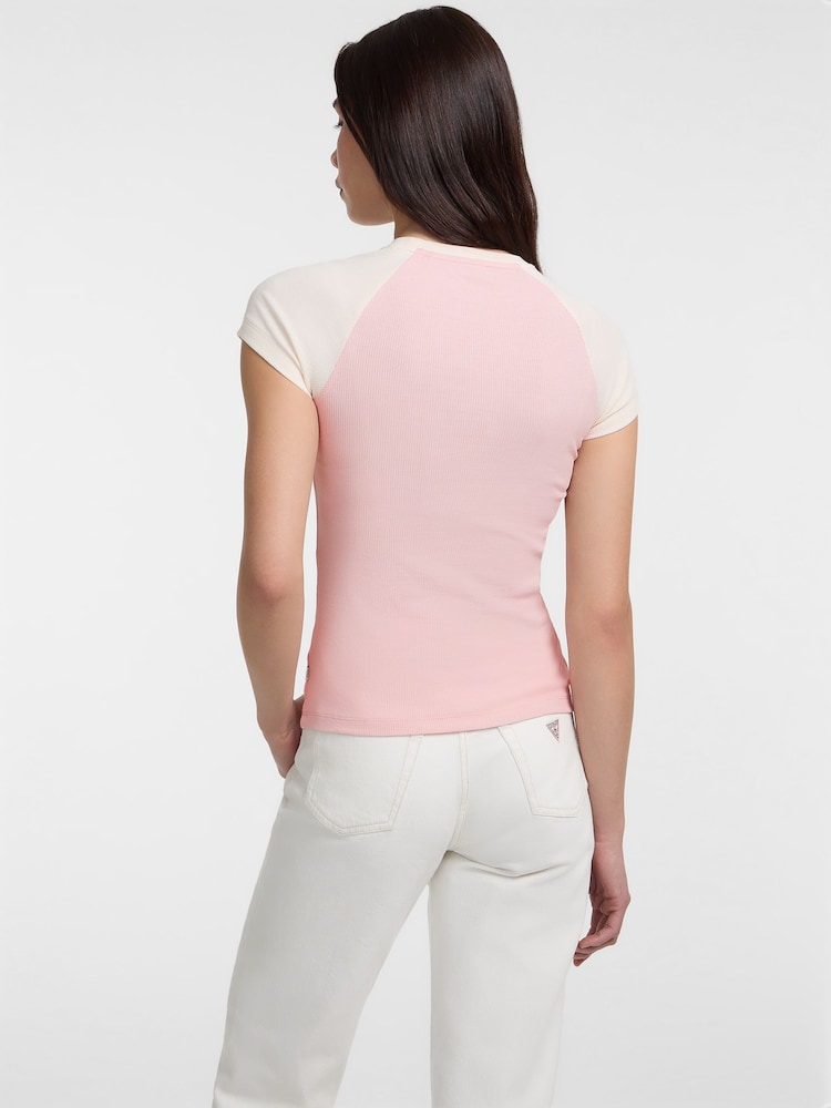 Guess Jeans Short Sleeve Logo Slim T-Shirt - Imagen 2 de 5