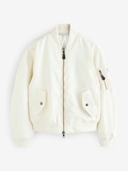 Guess Jeans Cream Bomber Jacket - Image 1 of 1