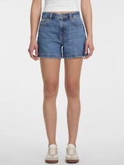 Guess Jeans Blue Denim Mom Fit High Waist Shorts - Image 3 of 5