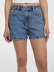 Guess Jeans Blue Denim Mom Fit High Waist Shorts - Image 4 of 5