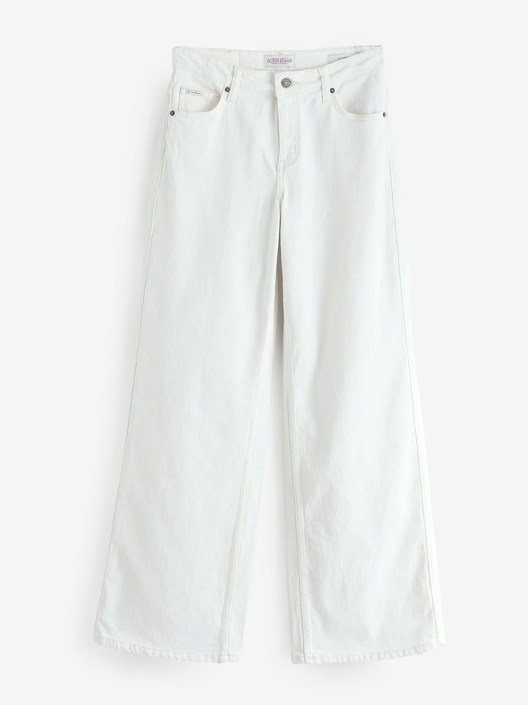 Guess Jeans White Denim Wide Leg Jeans - Image 1 of 1