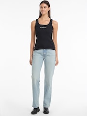 Guess Jeans Light Blue Denim Mid Rise Straight Leg Jeans - Image 3 of 7