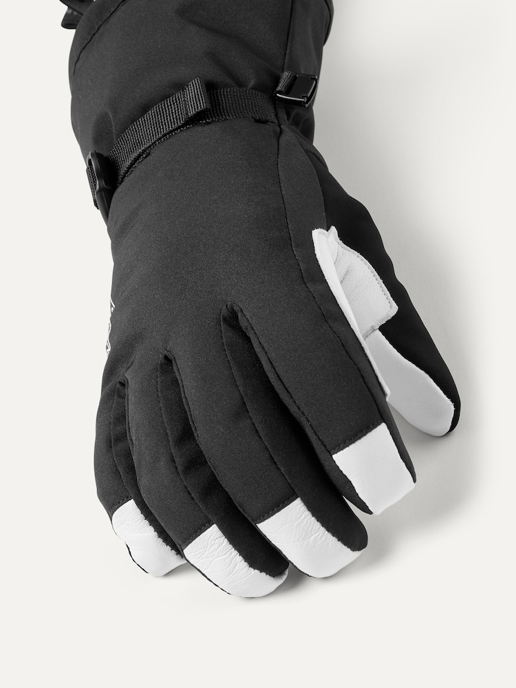 Negro - Sealskinz Womens Fransham Waterproof Thermal Ski Gauntlet Gloves - Imagen 3 de 3