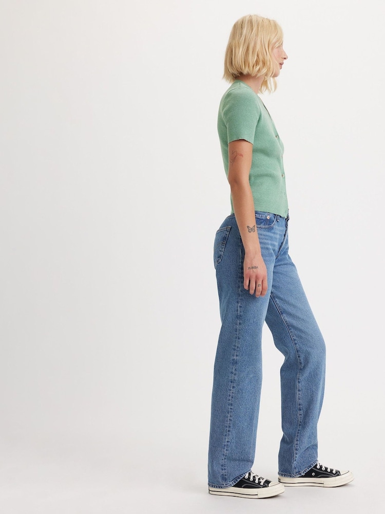 Levi's® Blue 501® 90's 100% Cotton Jeans - Image 4 of 9