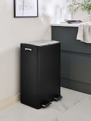 Black 60L 3 Compartment Recycling Soft Close Pedal Bin - Image 1 of 6