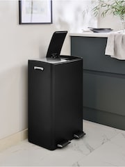 Black 60L 3 Compartment Recycling Soft Close Pedal Bin - Image 2 of 6