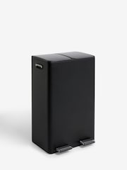 Black 60L 3 Compartment Recycling Soft Close Pedal Bin - Image 6 of 6