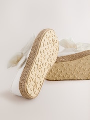 White Broderie Bow Touch And Fasten Strap Shoes - Image 6 of 6