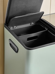 Sage Green 40L 3 compartment Recycling Soft Close Pedal Bin - Image 6 of 7