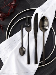 Black 24pc Kensington Stainless Steel Cutlery Set - Image 1 of 3