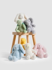 JoJo Maman Bébé Benny Personalised Bunny - Small Soft Blue - Image 6 of 8