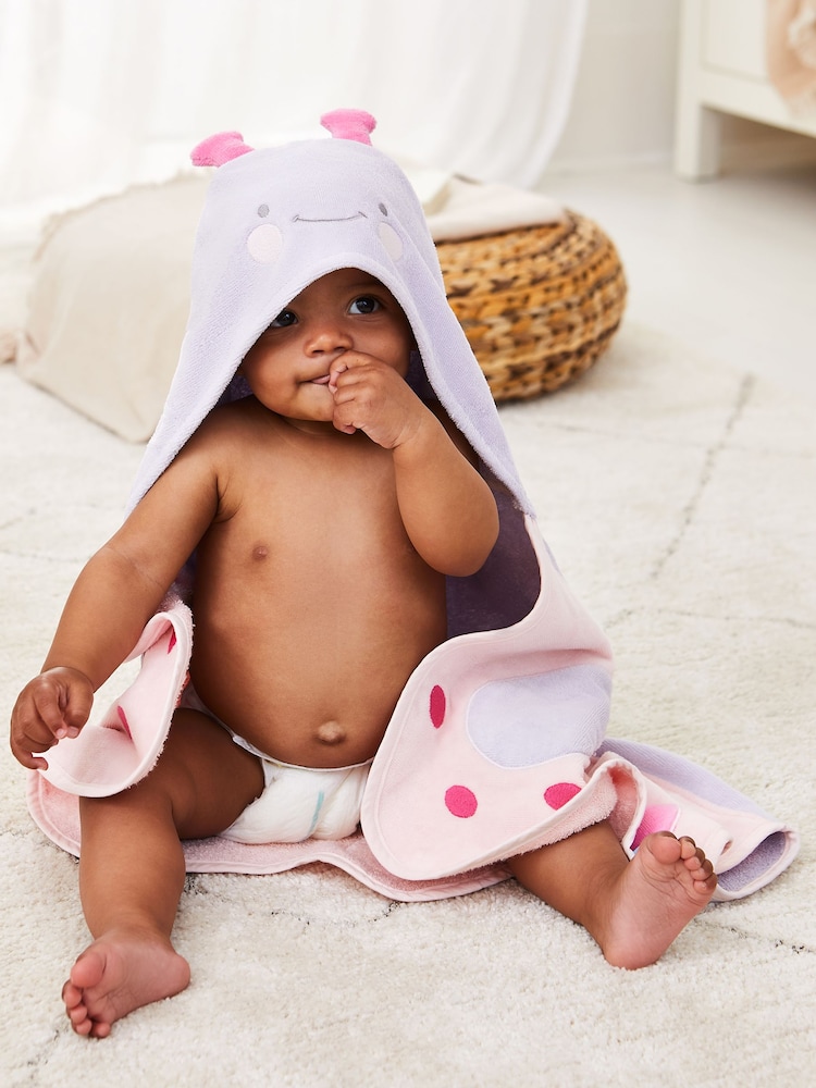 JoJo Maman Bébé Personalised Butterfly Hooded Towel - Image 2 of 6