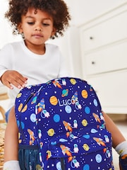 JoJo Maman Bébé Blue Personalised Space Medium Backpack - Image 2 of 7