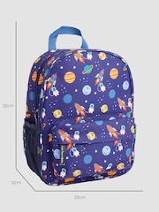 JoJo Maman Bébé Blue Personalised Space Medium Backpack - Image 5 of 7