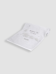 JoJo Maman Bébé Personalised Born in 2025 Reversible Jersey Shawl - Image 1 of 3