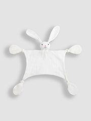 JoJo Maman Bébé Personalised White Bunny Muslin Comforter - Image 2 of 4