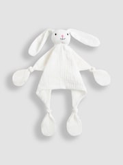 JoJo Maman Bébé Personalised White Bunny Muslin Comforter - Image 3 of 4