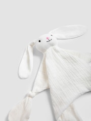 JoJo Maman Bébé Personalised White Bunny Muslin Comforter - Image 4 of 4