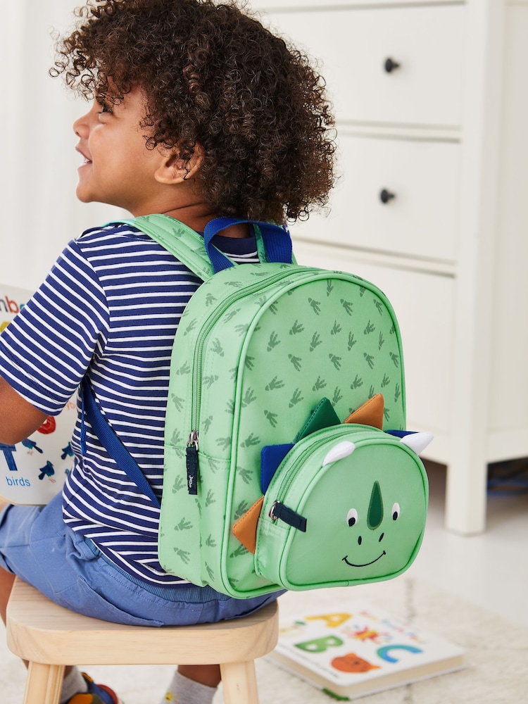 JoJo Maman Bébé Green Personalised Green Dino Backpack - Image 2 of 6