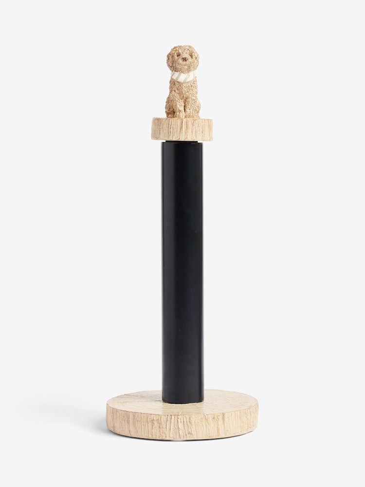 Natural Labradoodle Kitchen Roll Holder - Image 1 of 1 Natural Labradoodle Kitchen Roll Holder - Image 1 of 1