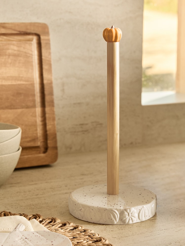 Natural Speckle Pumpkin Kitchen Roll Holder - Image 2 of 4 Natural Speckle Pumpkin Kitchen Roll Holder - Image 2 of 4