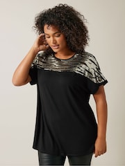 Evans Пайетки Yoke Top - Изображение 1 из 5