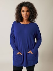 Evans Blue Seam Detail Jumper - Image 1 of 5