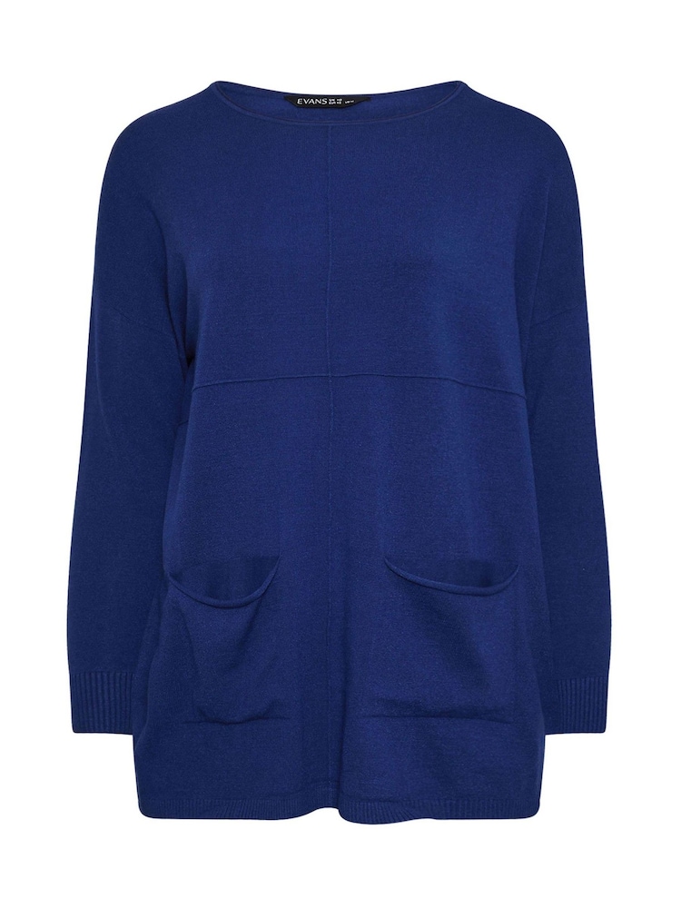 Evans Blue Seam Detail Jumper - Image 5 of 5