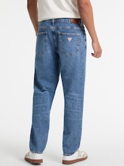 Guess Jeans Blue Denim Relaxed Fit Tapered 100% Cottton Jeans - Image 3 of 5