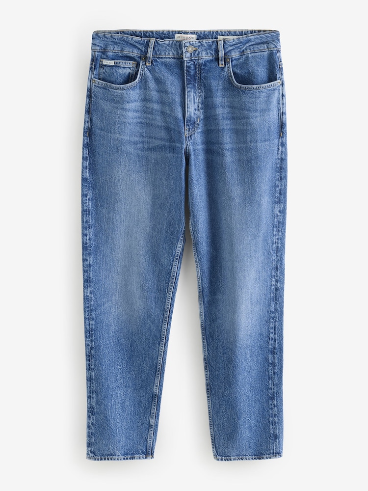 Guess Jeans Blue Denim Relaxed Fit Tapered 100% Cottton Jeans - Image 5 of 5