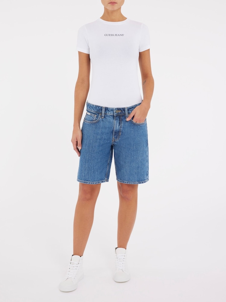 Guess Jeans Blue Denim Regular Fit Denim Shorts - Image 1 of 3