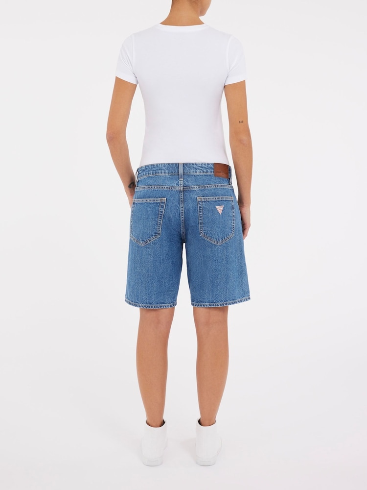 Guess Jeans Blue Denim Regular Fit Denim Shorts - Image 2 of 3