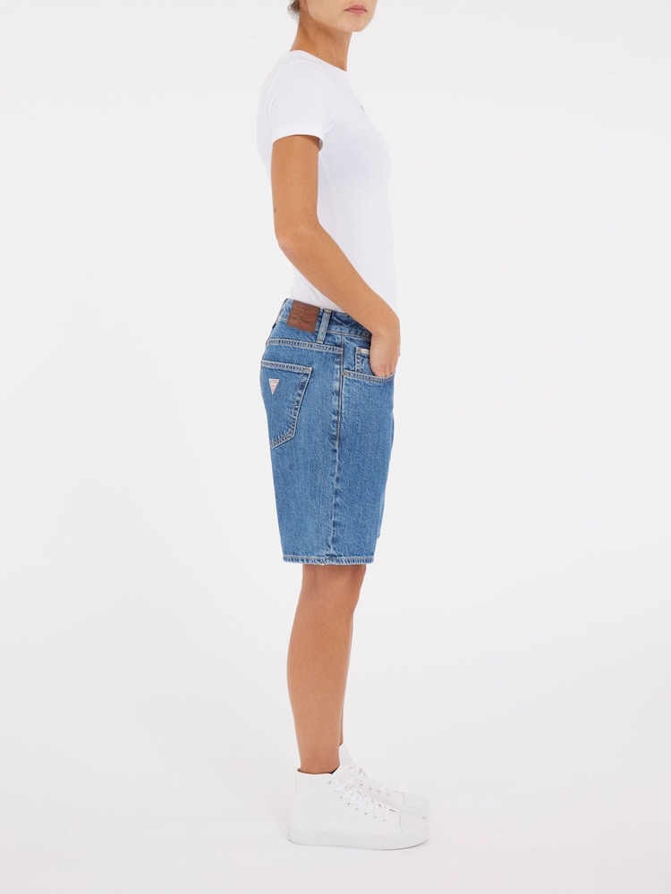 Guess Jeans Blue Denim Regular Fit Denim Shorts - Image 3 of 3