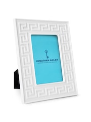 Jonathan Adler White Charade Greek Key Frame - Image 2 of 4