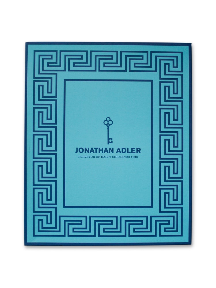 Jonathan Adler White Charade Greek Key Frame - Image 4 of 4