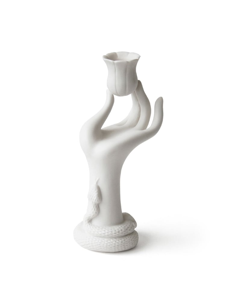 Jonathan Adler White Eve Candle Holder - Image 2 of 2