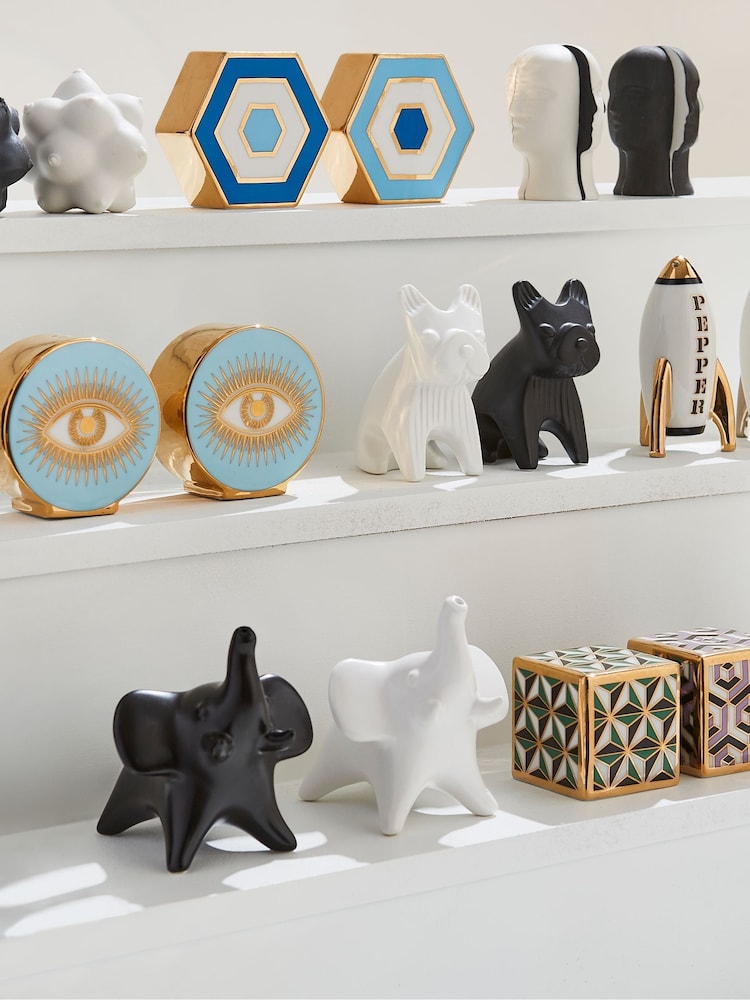 Jonathan Adler Blue Le Wink Salt & Pepper Set - Image 2 of 5