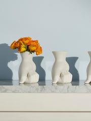 Jonathan Adler White Marcel Vase - Image 1 of 7