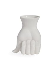 Jonathan Adler White Marcel Vase - Image 4 of 7