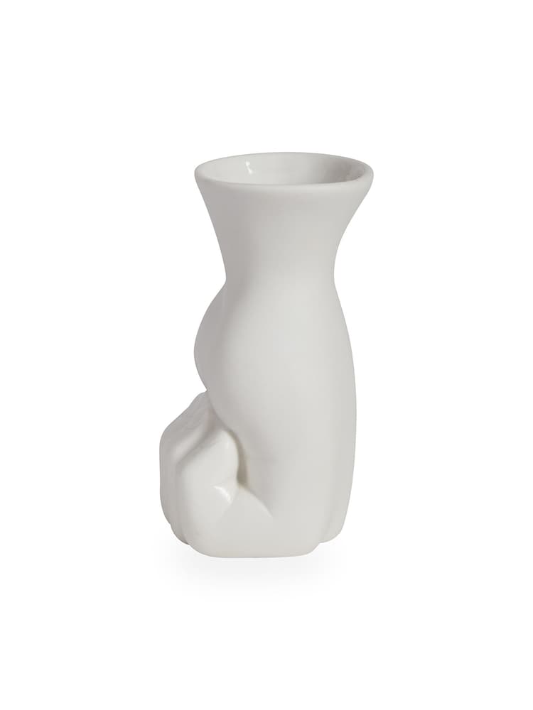 Jonathan Adler White Marcel Vase - Image 7 of 7