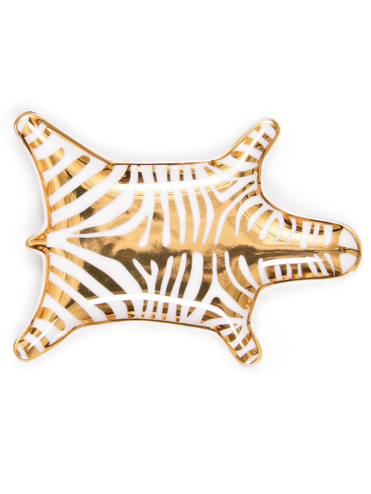 Jonathan Adler Gold Zebra Stacking Dish - Image 2 of 3