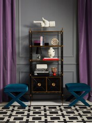 Jonathan Adler Gold Gilded Gala Round Vase - Image 4 of 8