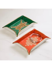 Jonathan Adler Green Tiger Valet Tray - Image 2 of 5