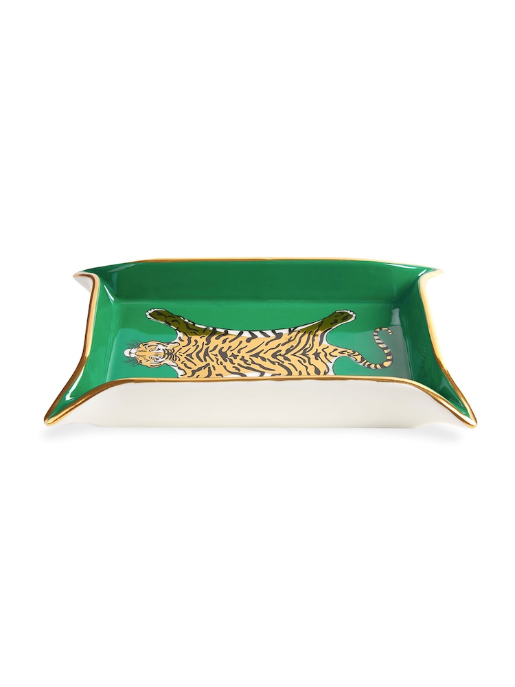 Jonathan Adler Green Tiger Valet Tray - Image 5 of 5