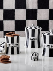 Jonathan Adler Black Vice Calories Canister - Image 1 of 3