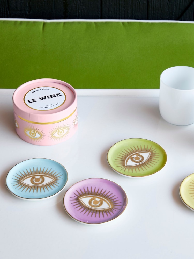 Jonathan Adler Set of 4 Le Wink Coasters - Image 1 of 3