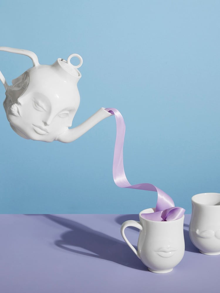 Jonathan Adler White Mr & Mrs Muse Mug - Image 2 of 3 Jonathan Adler White Mr & Mrs Muse Mug - Image 2 of 3