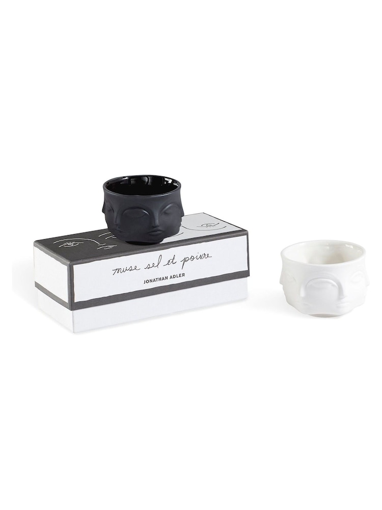 Jonathan Adler Black Muse Salt & Pepper Cellars - Image 3 of 3