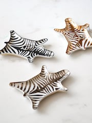 Jonathan Adler Silver Zebra Stacking Dish - Image 1 of 3