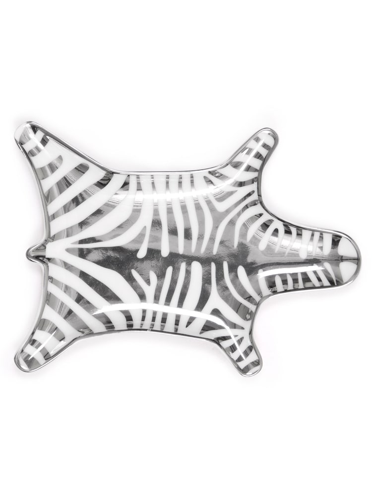 Jonathan Adler Silver Zebra Stacking Dish - Image 2 of 3